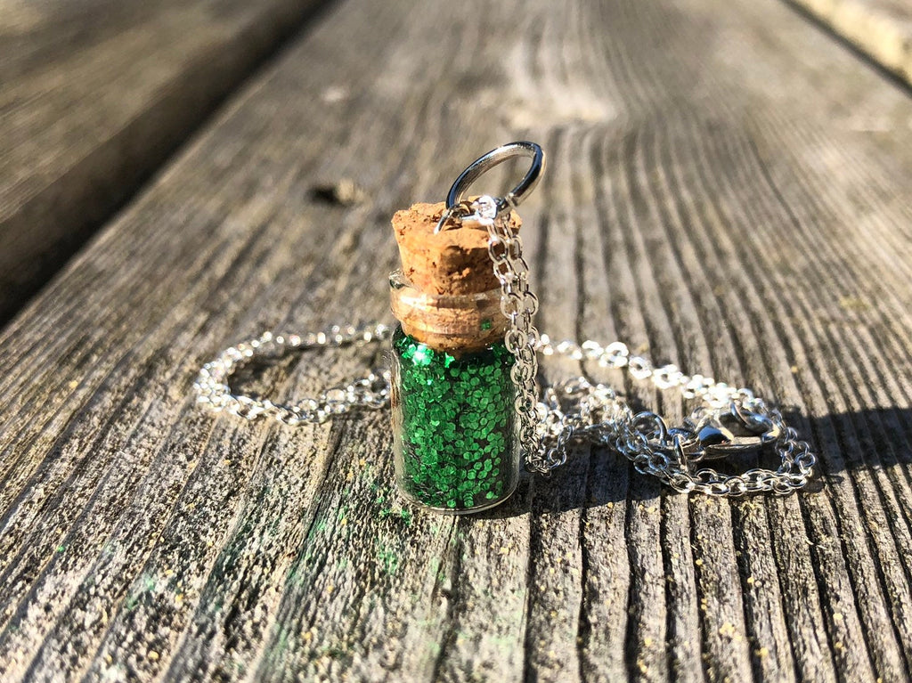 Lavender and Silver Heart Love Potion Bottle Necklace – Danielle Fenning  Designs